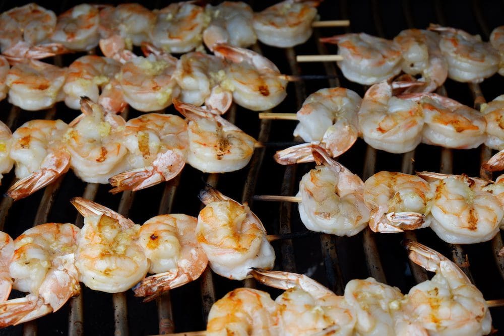 Garlicky Grilled Shrimp Skewers