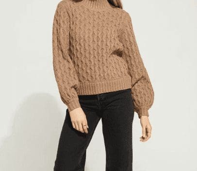chunky cable sweater