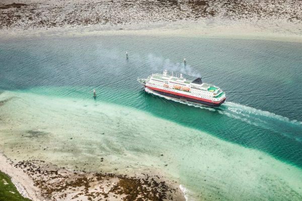 Cruise ship in glacial waters